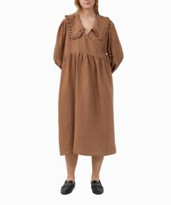 Whisper Bloom Ruffle Collar Dress FI15